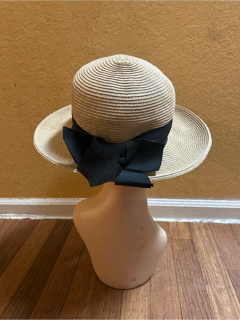 Scala Wide Brim Straw Sun Hat - Beige - Picture 2 of 4